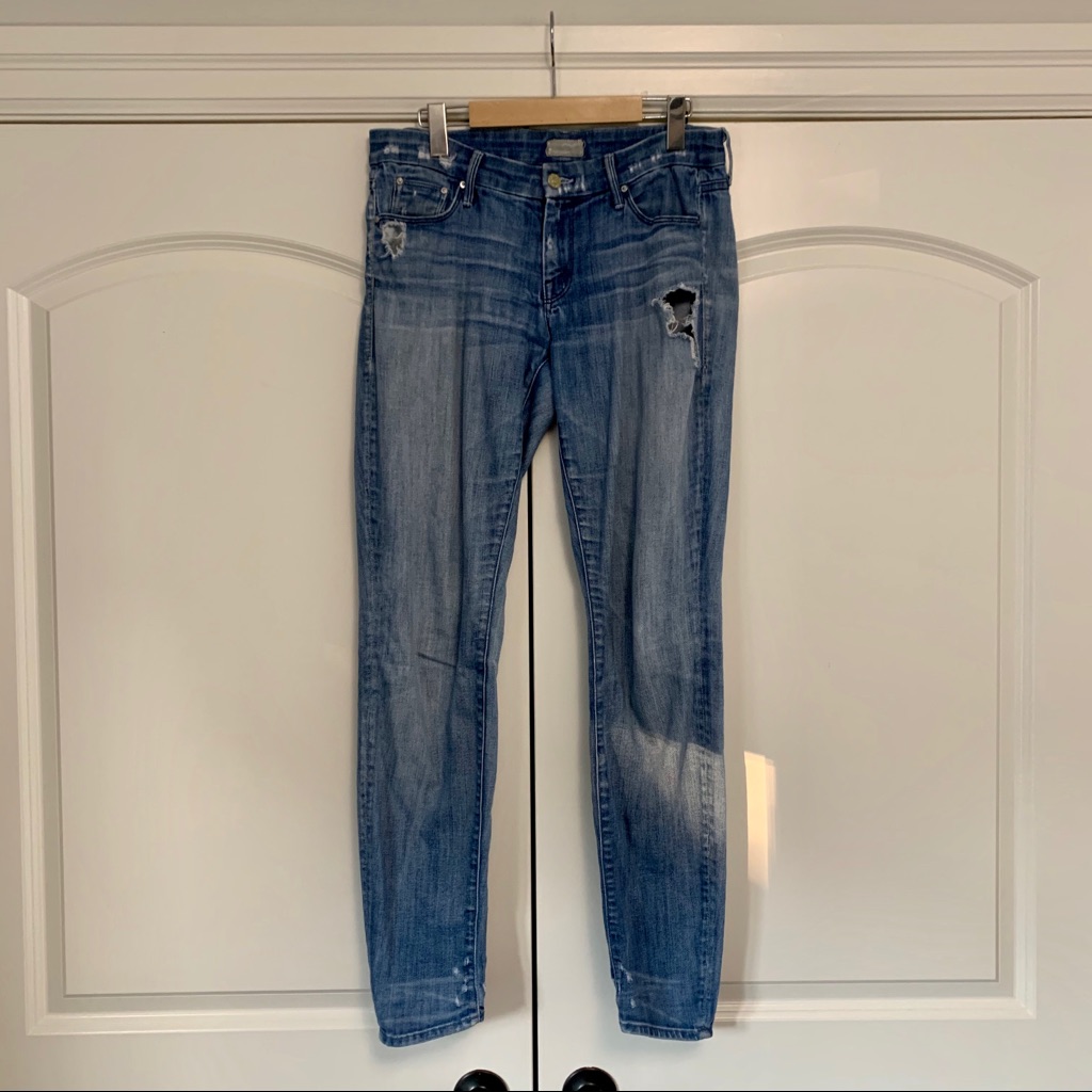 Mother Blue Distressed Jeans